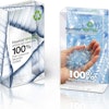 Klearfold RPET100 is a plastic folding carton made from 100% post-consumer recycled material.
