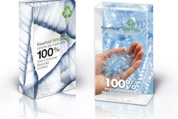 Klearfold RPET100 is a plastic folding carton made from 100% post-consumer recycled material.