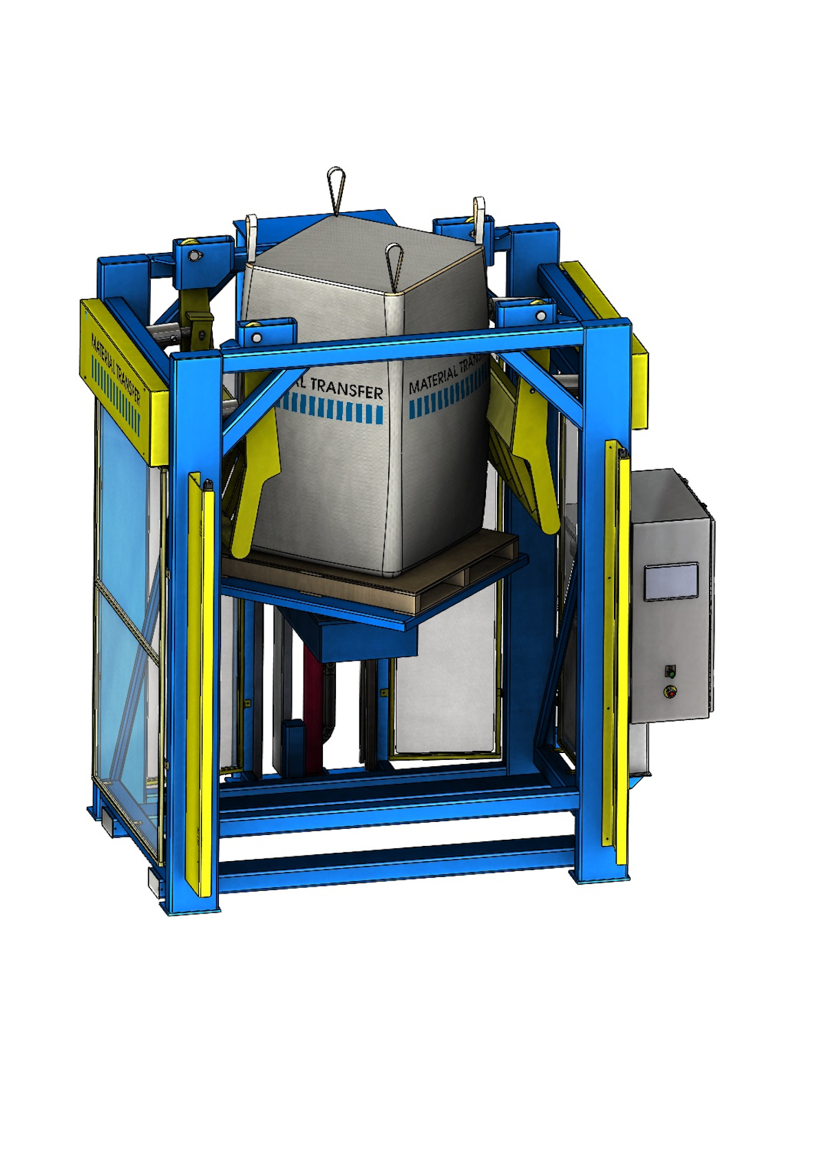 Bulk Bag Conditioner with Rotary Lift Platform From Material Transfer & Storage, Inc