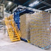 Automatic full-pallet infeed capability ahead of the empty-can depalletizer is a recent addition to the range of equipment made by Ska Fabricating. Allagash was the first to install it.