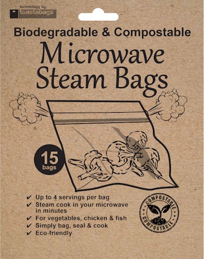 Each package of 15 compostable bags costs $4.95.