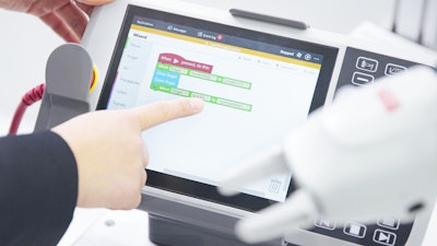 Wizard easy programming is designed to be converted in real time into ABB’s RAPID programming language, to give Wizard easy programming the advantage to support advanced robot functions.