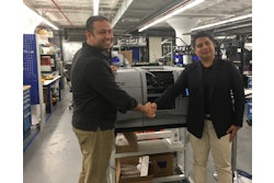 Fady Saad (left), MassRobotics Co-founder, receives the Festo delivery of a Rize 3D printer for the MassRobotics Shared Labs from Festo Senior Product Manager Nuzha Yakoob.