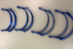 Spee-Dee is 3D printing critical parts for medical-use face masks, like these headbands that will hold the clear shields.