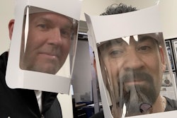 Face shields manufactured by Pulver Packaging using paper supplied by Case Paper, both PPC member companies.