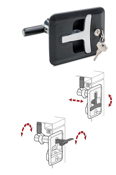 The design of the closure housing also is also meant to allow the T-handle to be additionally secured with a padlock.