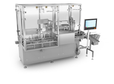 The Optima SV / H filling and closing machine is meant to process three types of container on one machine, for processing nested pre-filled syringes, vials, and cartridges.