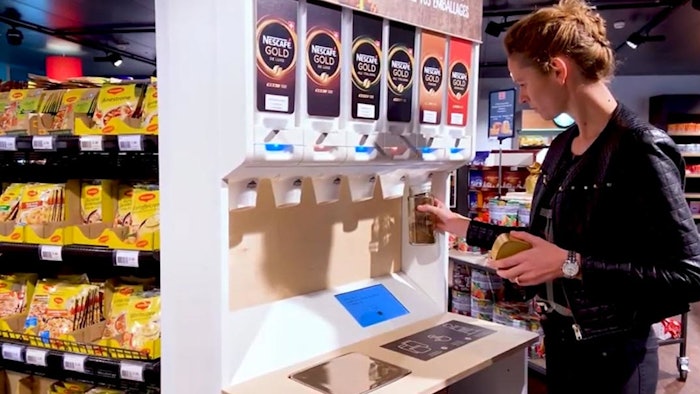 Nestlé is piloting reusable and refillable dispensers for pet food and soluble coffee products as part of its efforts to reduce single-use packaging.