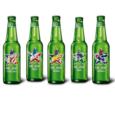 Customized bottles from Heineken just for the Grand Prix.