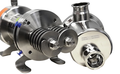 Ampco Pumps partnered with Bornemann to offer its SLH Series of sanitary twin screw pumps.