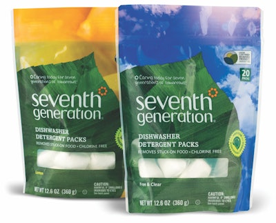 Working with Dow Chemical and Accredo Packaging, in mid-2016 Seventh Generation was one of the first brands to launch a mono-material flexible pack.