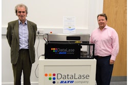 Cepac’s Group Managing Director Rod Ainslie and Paul Dustain, CSMO DataLase