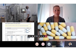 Remote FAT procedures shown in this screen save include a mechanical engineer at MG2 (upper left) operating an MG2 compact machine, Quality Engineer Sarah Jacobs of Dr. Gustav Klein (upper right), and two MG2 experts shown near the bottom of the screen.