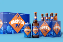 The distinctive Harpoon diamond takes the central location on pack, dynamically framing the brewery illustrations and also serving as a robust wayfinding device at shelf.
