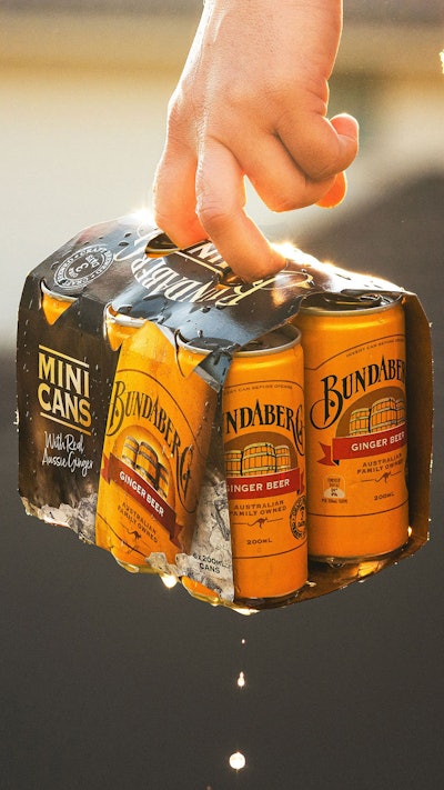 Cans filled by Bundaberg on its new filling system.