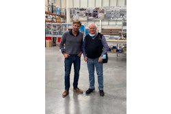 Antonio Ortega Suárez and Franco Dolfini in the Madrid factory.