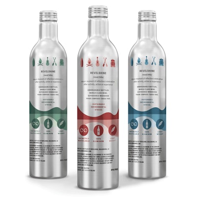 On the back of the bottle are a series of custom-designed icons added to remind consumers they can enjoy the wine where glass bottles are prohibited, as well as a list of the bottle’s sustainability credentials,