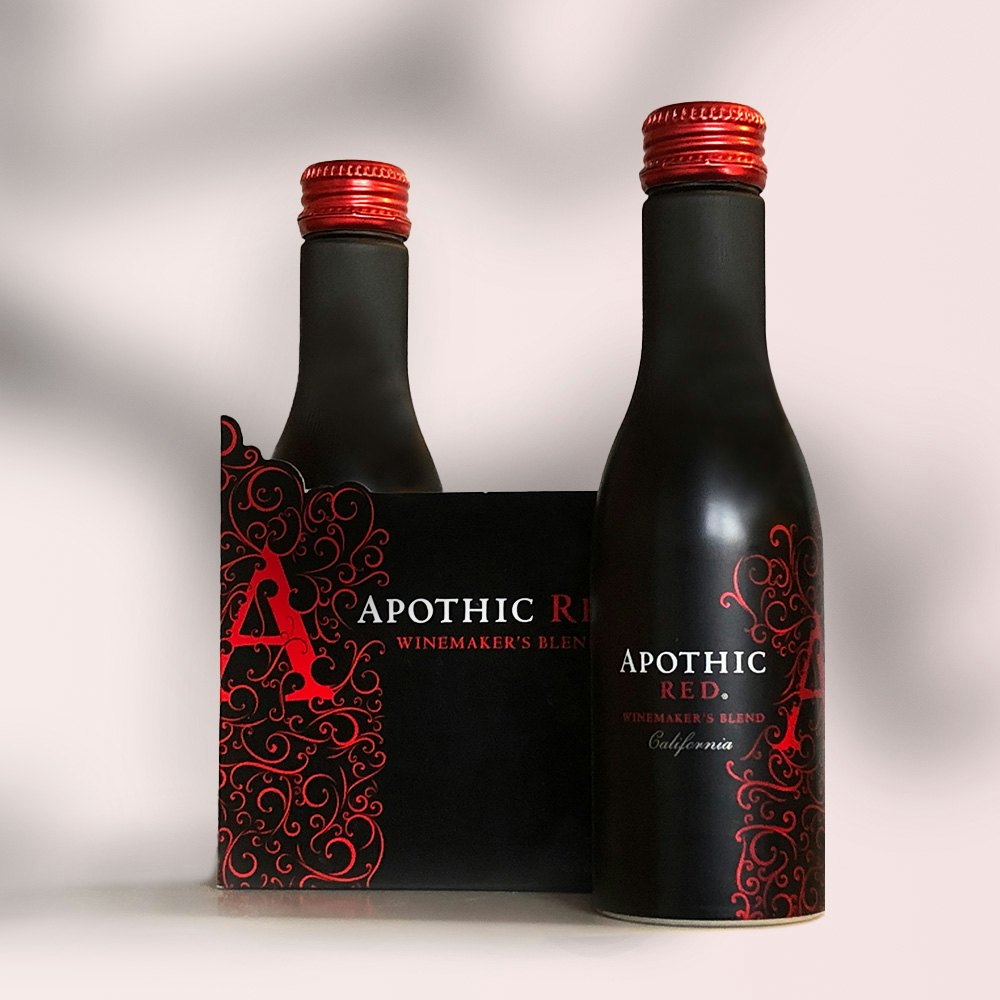 Dark and Alluring Aluminum Bottle for Apothic Red Wine ...