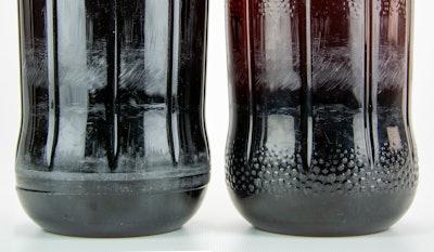 With the addition of a patented texture, Graham's REFPET bottles maintain their shelf appeal for up to 25 reuse cycles.