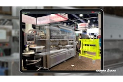 AR digital work instruction for tool change on a Mondini tray sealer.