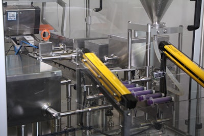 The SimpliFil machine's signature highlight is a walking beam indexing configuration, which provides intuitive operation and simplified, recipe-based changeover.