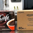 After evaluating the club store format of its Keurig McCafe carton (left), KDP redesigned the packaging for e-commerce (right), working specifically with Amazon SIOC specifications.