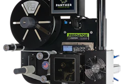 The labeling system’s servo drive is 100% electric.