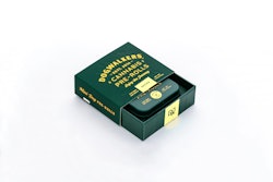 A child-resistant paperboard carton saves space in transport and in retail compared to the incumbent pouch pack. Color coding throughout allows these primary/secondary packaging systems to be universal enough to work in many different markets. Market specific-informational labels, also following the color convention, are added within each market, and color prevents mixups as to variety.