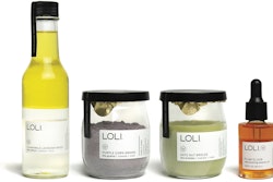 LOLI Beauty uses recycled, recyclable, and refillable food-grade glass containers for its micellars (e.g., tonics, toners, and serums) and its balms and powders.