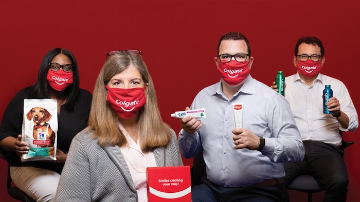 Left to right are Senior Global Design Manager Jadalia Britto, Chief Technology Officer Patricia Verduin; Director of Global Packaging Innovation and Sustainability Greg Corra; and Global Packaging Director Personal & Home Care Jose Luis Molinar.