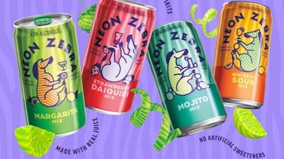 PepsiCo's new brand of cocktail mixers: Neon Zebra
