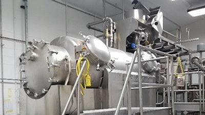 Pressure-Flow is a continuous cooker for de-flavoring pulses.