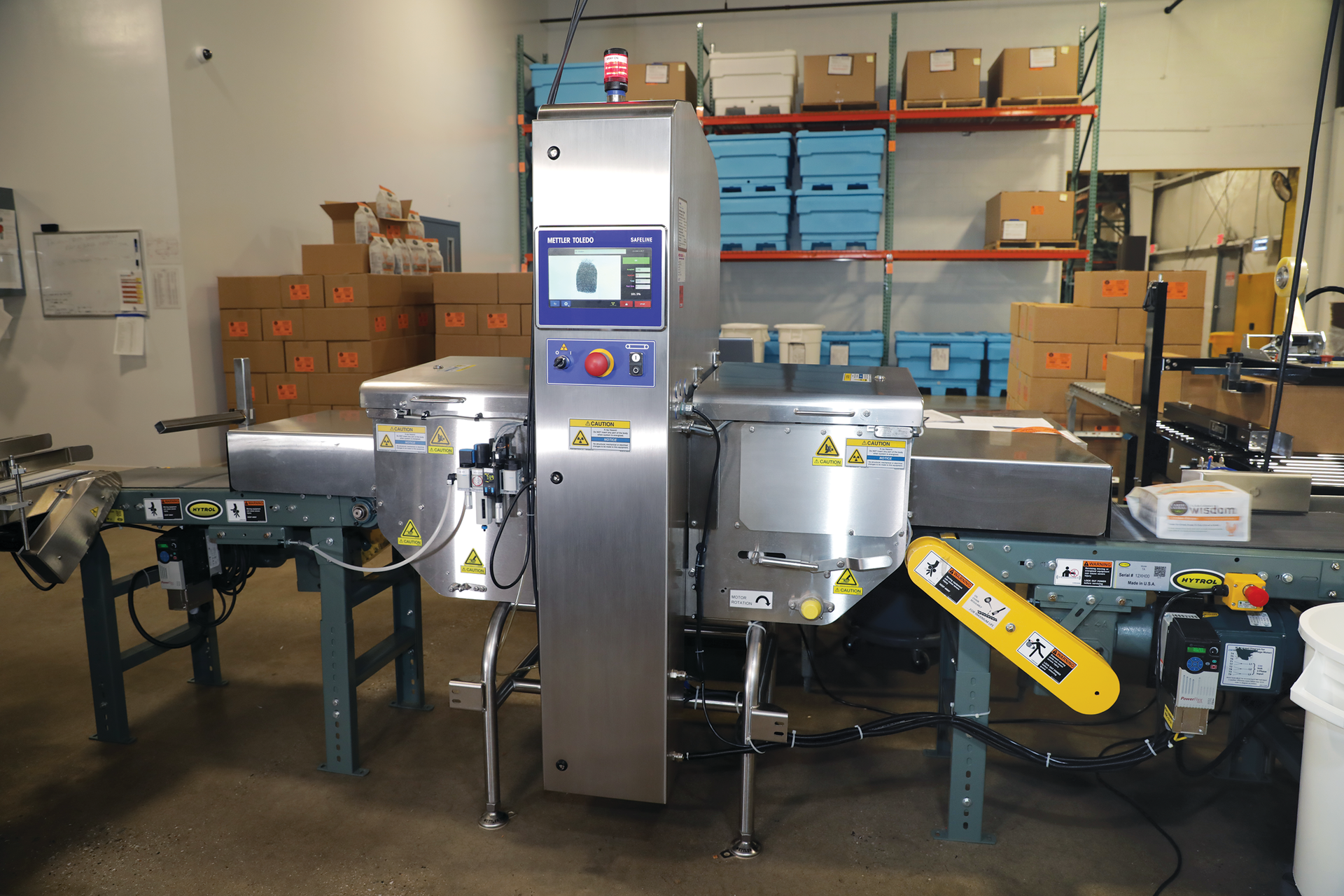 This x-ray inspection system now helps ensure that no foreign bodies make their way into the final packaged product.