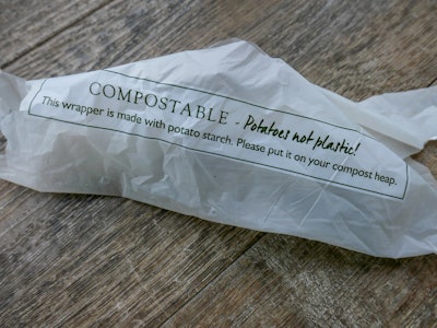 An example of compostable packaging