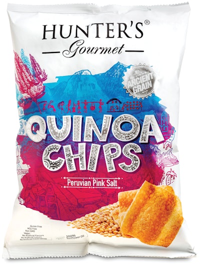 GOLD AWARD—Packaging Excellence, Printing, Shelf Impact—Hunter’s® Gourmet – Quinoa Chips by Emirates Printing Press, LLC—