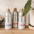 The package used by the Hand Wash Therapy collection is a custom, 12-oz brushed aluminum bottle from a proprietary supplier.