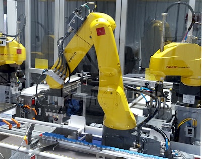 Robots for Partition, Vial and Leaflet Loading.