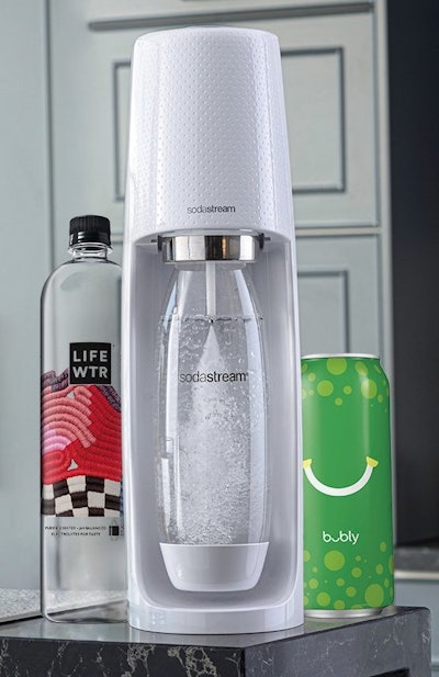 Among some of PepsiCo’s sustainability initiatives are LIFEWTR in 100% rPET, the SodaStream beverage system, and Bubly sparkling water in aluminum.