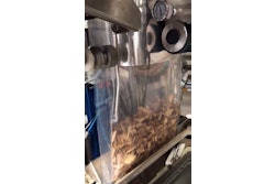 Wood chips aren't exactly a free-flowing product, and caused frequent jams in legacy equipment. The new stand-up pouch baggers handles the chips well.