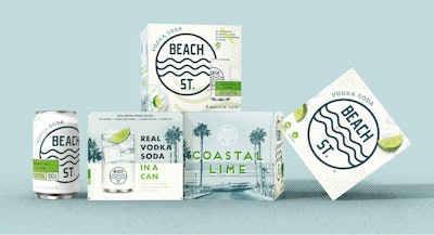 Beach St. Vodka Beverage Packaging