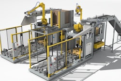 A new palletizing system from Quest, a ProMach brand, called the Boxed Bot, is available as a modular or skid-based solution.