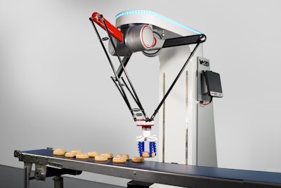 Making its debut as a unique cross between a delta pick-and-place robot and a cobot is the Wyzo pick-and-place ‘sidebot,’ from Demaurex SA.