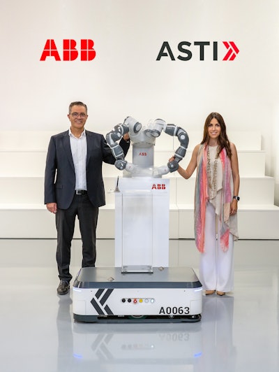 Sami Atiya, President, ABB’s Robotics & Discrete Automation business and Veronica Pascual Boé, ASTI CEO.