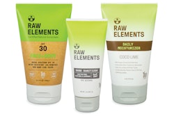 The Face + Body natural sunscreen tube in sugarcane bio-resin replaces Raw Elements’ previous plastic tube, which was made with PCR.