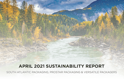 Results of a carbon footprint study conducted by South Atlantic Packaging and Wake Forest University are reported in the company’s ‘April 2021 Sustainability Report.’