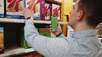The NaviLens application for most smartphones will detect a QR code-style tag on each cereal box and communicate, via both text and audio, important but often hard-to-see text like nutrition and allergen information.