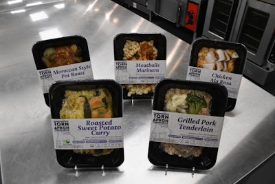 Torn Apron’s chef-prepared, restaurant-quality grab-and-go meals are packaged in vacuum skin packs that let the bright colors of the fresh ingredients shine through.