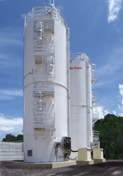 Acrison Dual Dry Bulk Chemical Storage Silo