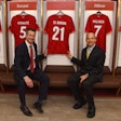 Pictured are Billy Hogan, CEO, Liverpool Football Club (left), and Fisk Johnson, CEO, SC Johnson