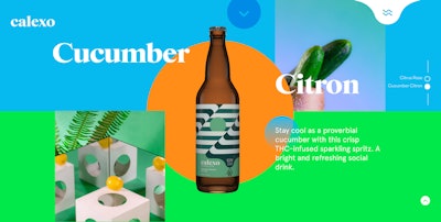 Calexo’s packaging is full of vibrant colors and graphic geometric patterns reminiscent of the fresh nature of the Memphis aesthetic. Image credit: Calexo